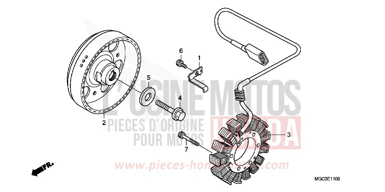 GENERATRICE de CB1100 ABS GRAPHITE BLACK (NHB01) 2013